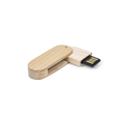 PEN DRIVE MADEIRA OVAL 8 GB GIRATÓRIO 