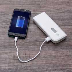 Powerbank Plástico com Lanterna